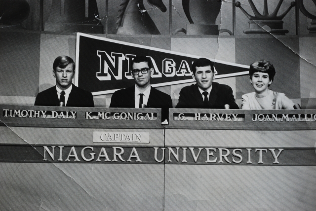DeChantal: Kevin McGonigal, Captain on Niagara Us team in G.E. College Bowl