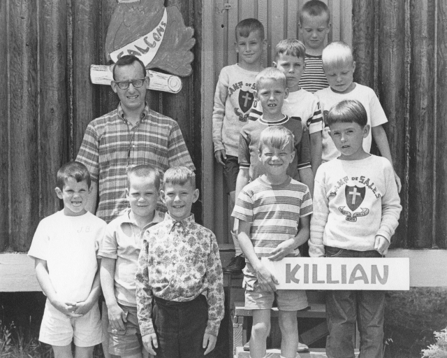 DeSales: Frank DeMilde with
Killian Cabin campers
